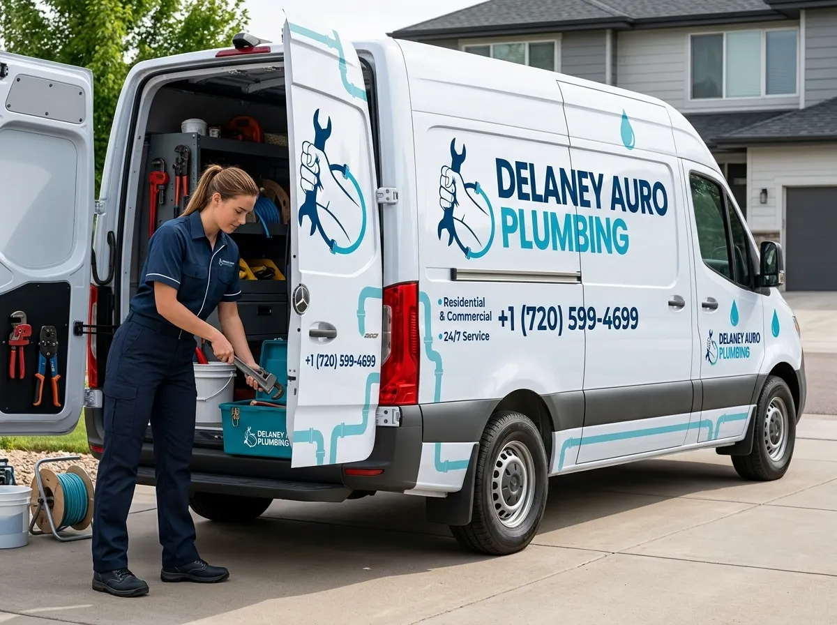 Fully Equipped Service Van Ready for Residential Plumbing Calls in Aurora CO - DeLaney Auro Plumbing