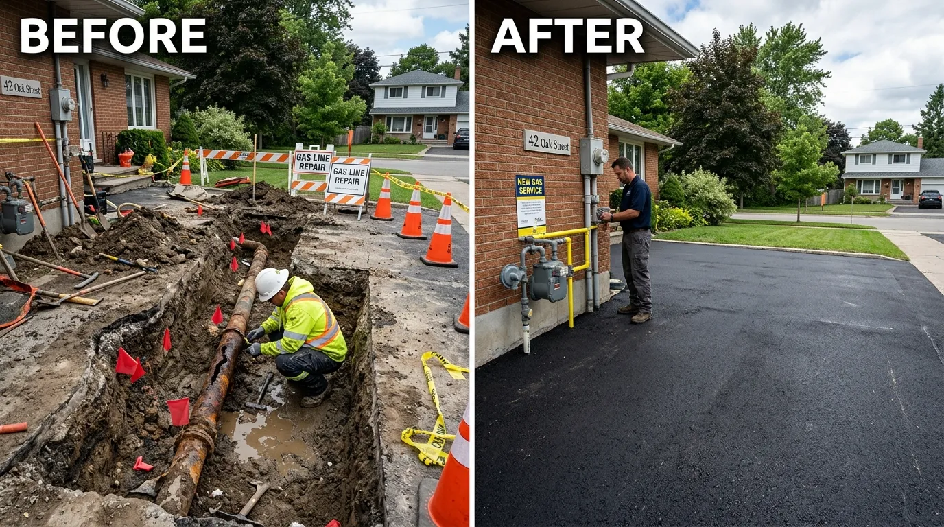 Gas Line Repair and Replacement Before and After - DeLaney Auro Plumbing Aurora CO